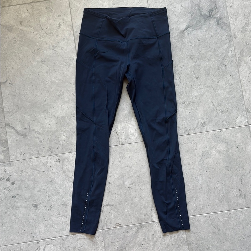 Lululemon Fast and Free High-Rise Tight 25" 5 Pocket in Dark Teal sz 6